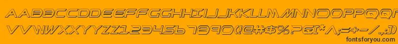 PrometheanShadowItalic Font – Black Fonts on Orange Background