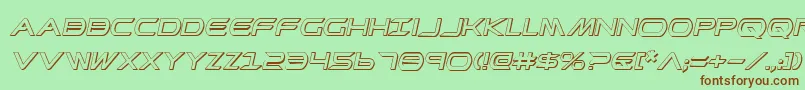 PrometheanShadowItalic Font – Brown Fonts on Green Background