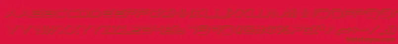 PrometheanShadowItalic Font – Brown Fonts on Red Background