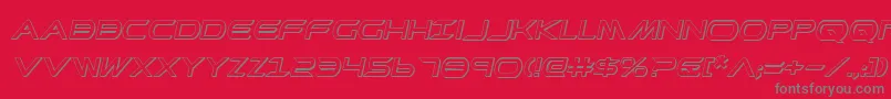 PrometheanShadowItalic Font – Gray Fonts on Red Background