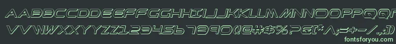 PrometheanShadowItalic Font – Green Fonts on Black Background