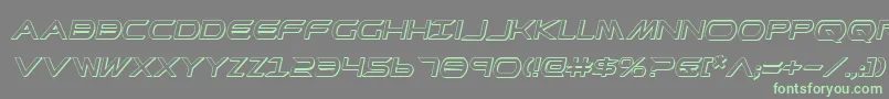 PrometheanShadowItalic Font – Green Fonts on Gray Background