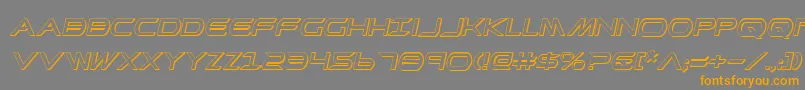 PrometheanShadowItalic Font – Orange Fonts on Gray Background