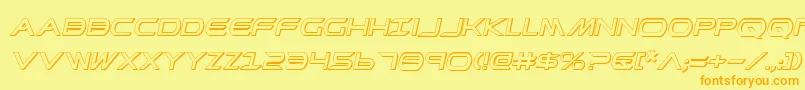 PrometheanShadowItalic Font – Orange Fonts on Yellow Background