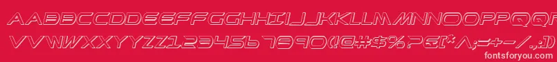 PrometheanShadowItalic Font – Pink Fonts on Red Background