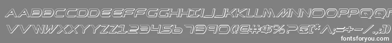 フォントPrometheanShadowItalic – 灰色の背景に白い文字