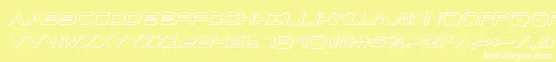 PrometheanShadowItalic Font – White Fonts on Yellow Background