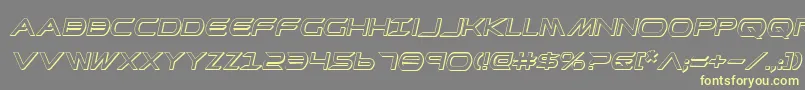 PrometheanShadowItalic Font – Yellow Fonts on Gray Background