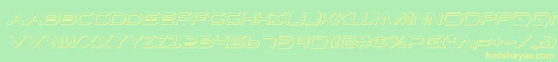 PrometheanShadowItalic Font – Yellow Fonts on Green Background