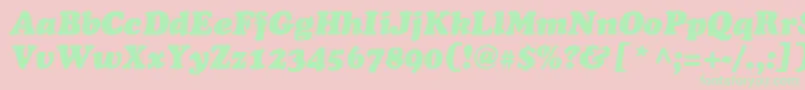 CooperItalic Font – Green Fonts on Pink Background