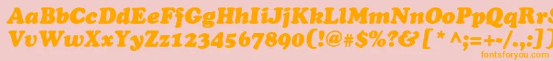 CooperItalic Font – Orange Fonts on Pink Background