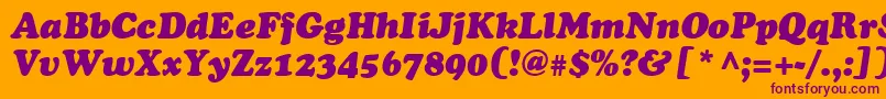 CooperItalic Font – Purple Fonts on Orange Background