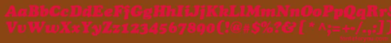 CooperItalic Font – Red Fonts on Brown Background