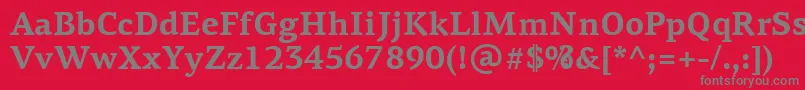 PfagoraserifproBold Font – Gray Fonts on Red Background