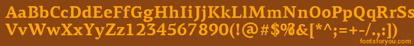 PfagoraserifproBold Font – Orange Fonts on Brown Background