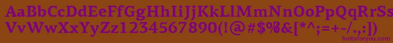 Шрифт PfagoraserifproBold – фиолетовые шрифты на коричневом фоне