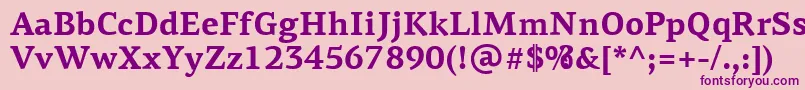 PfagoraserifproBold Font – Purple Fonts on Pink Background