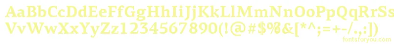 PfagoraserifproBold Font – Yellow Fonts on White Background