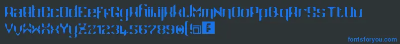 Namaskar Font – Blue Fonts on Black Background