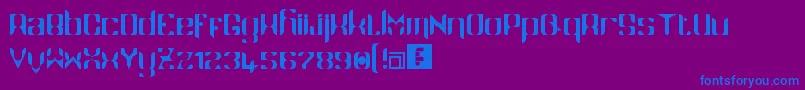 Namaskar-Schriftart – Blaue Schriften auf violettem Hintergrund