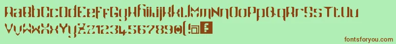 Namaskar Font – Brown Fonts on Green Background