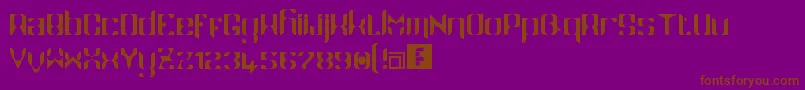 Namaskar-Schriftart – Braune Schriften auf violettem Hintergrund