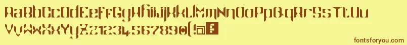 Namaskar Font – Brown Fonts on Yellow Background