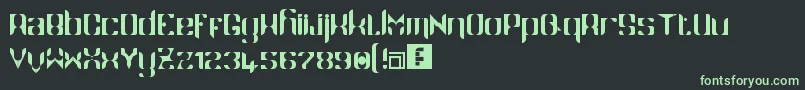 Namaskar Font – Green Fonts on Black Background