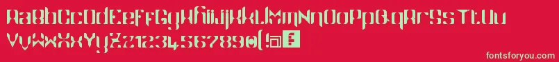 Namaskar Font – Green Fonts on Red Background