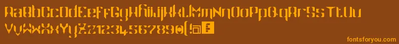 Namaskar Font – Orange Fonts on Brown Background