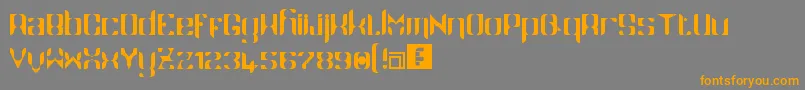 Namaskar Font – Orange Fonts on Gray Background