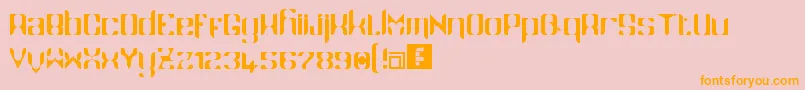 Namaskar-Schriftart – Orangefarbene Schriften auf rosa Hintergrund