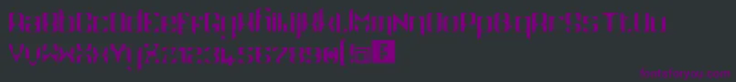 Czcionka Namaskar – fioletowe czcionki na czarnym tle