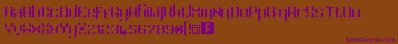 Namaskar Font – Purple Fonts on Brown Background