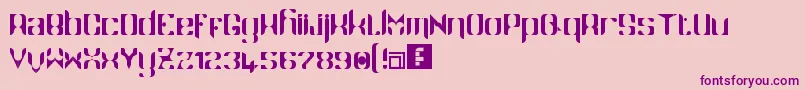 Namaskar Font – Purple Fonts on Pink Background