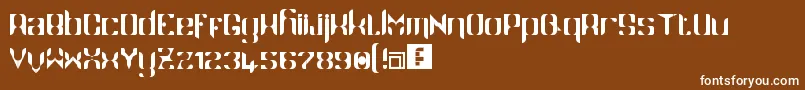 Namaskar-Schriftart – Weiße Schriften auf braunem Hintergrund