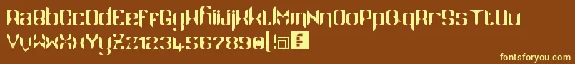 Namaskar Font – Yellow Fonts on Brown Background