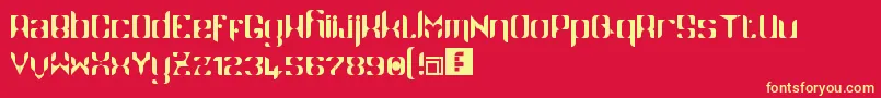 Namaskar Font – Yellow Fonts on Red Background
