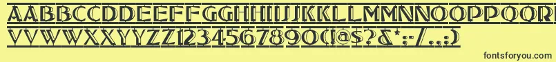 Tucsontwostepnf Font – Black Fonts on Yellow Background