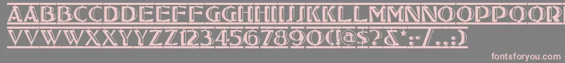 Tucsontwostepnf Font – Pink Fonts on Gray Background