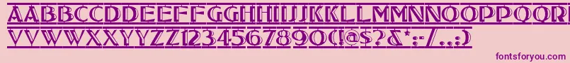 Tucsontwostepnf Font – Purple Fonts on Pink Background