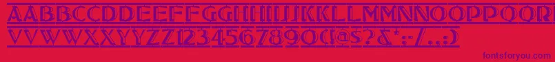 Tucsontwostepnf Font – Purple Fonts on Red Background