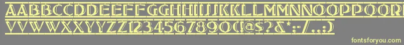 Tucsontwostepnf Font – Yellow Fonts on Gray Background