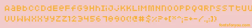 Squarodynamic06 Font – Orange Fonts on Pink Background
