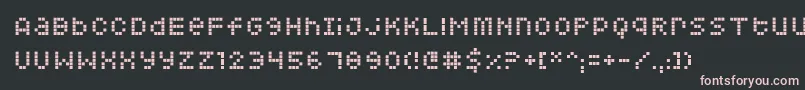 Czcionka Squarodynamic06 – różowe czcionki na czarnym tle