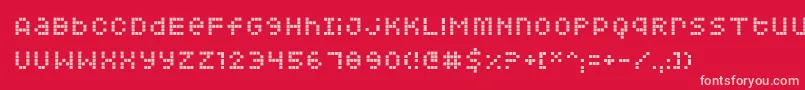 Squarodynamic06 Font – Pink Fonts on Red Background