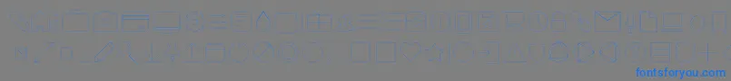 AristotelicaIconsHairlineTrial Font – Blue Fonts on Gray Background