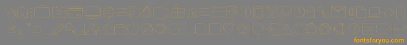 AristotelicaIconsHairlineTrial Font – Orange Fonts on Gray Background
