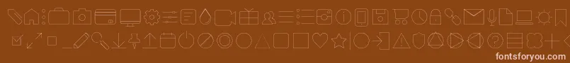 AristotelicaIconsHairlineTrial Font – Pink Fonts on Brown Background