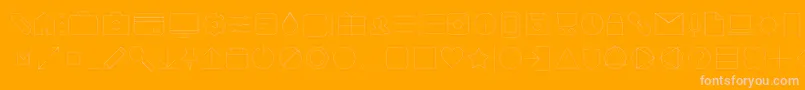 AristotelicaIconsHairlineTrial Font – Pink Fonts on Orange Background